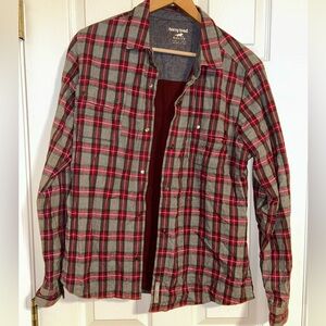 Horny Toad Checkered Shirt - Red and Gray